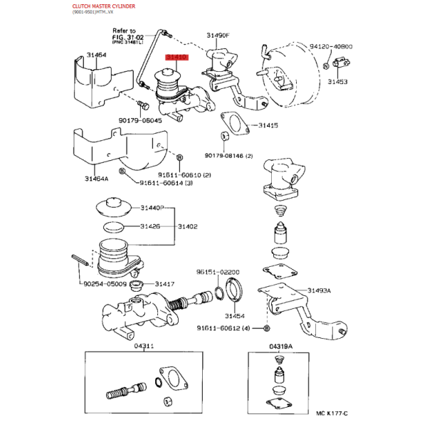 Pompa frizione per Toyota Land Cruiser J8 (con...