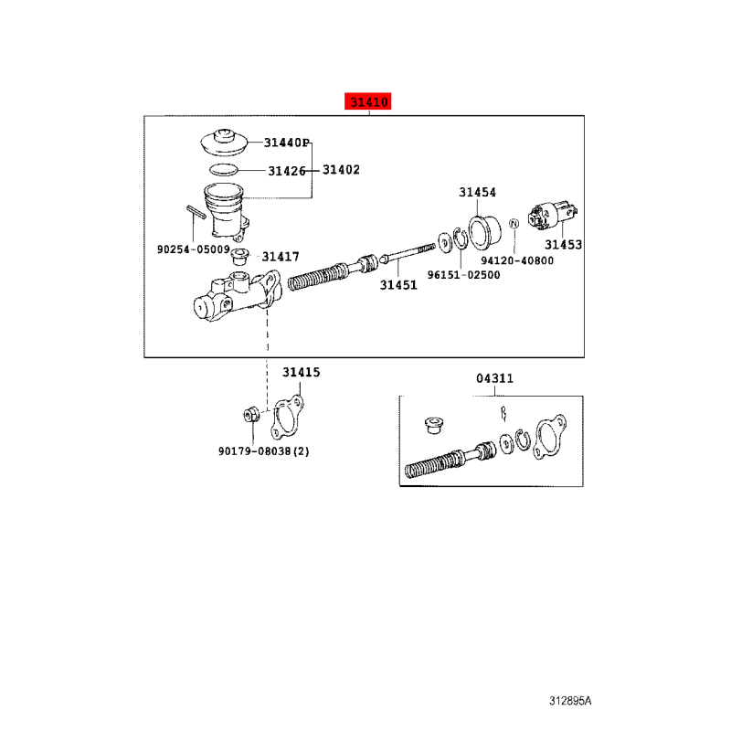 Bomba de embreagem para Toyota Land Cruiser J10 - original toyota land cruiser