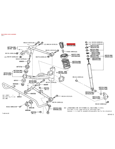 Rear spring internal bump stop for Toyota Rav4...