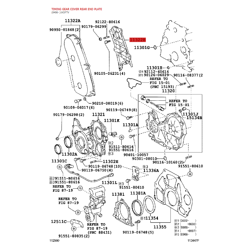 Abdeckung für Steuergetriebe N-2 für Toyota Land Cruiser J9/12/15/HILUX - Original Toyota Land Cruiser