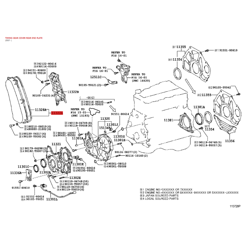Tampa de distribuição N-1 para Toyota HILUX - Original Toyota Land Cruiser