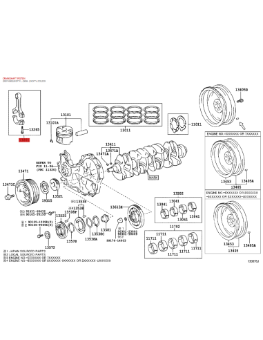 Connecting rod for engine, For Toyota Hilux...
