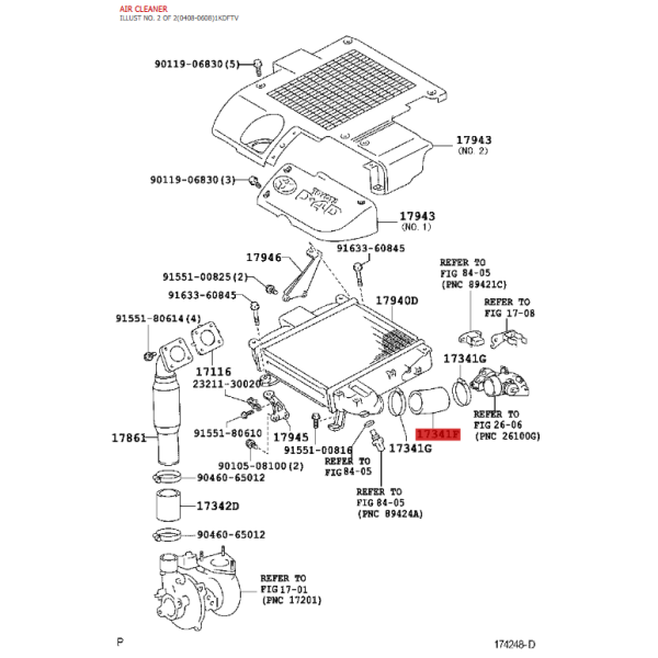 Manicotto intercooler N-1 Per Toyota Land...