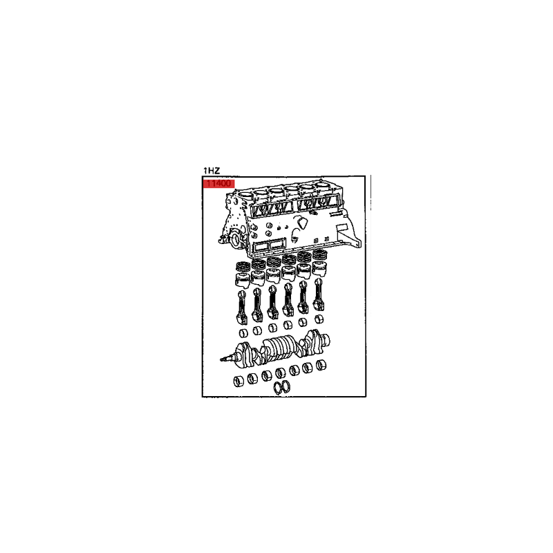 NEW Assembled Engine Block For Toyota Land Cruiser J7/105 (1HZ engine) - Original Toyota Land Cruiser