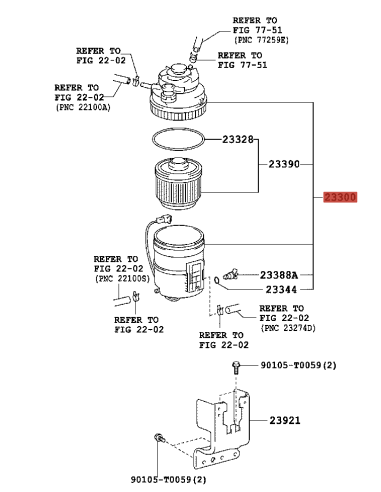 Diesel Filter Set for Toyota Hilux Vigo -...