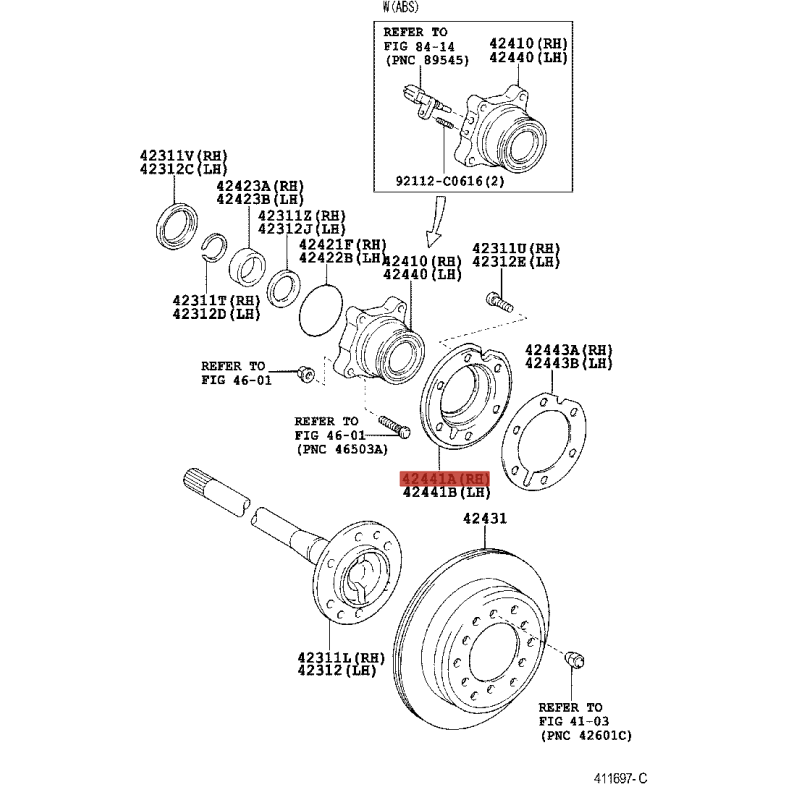 Defletor de óleo do cubo traseiro, Para Toyota Land Cruiser J12 / 15 / FJ Cruiser - Original Toyota Land Cruiser