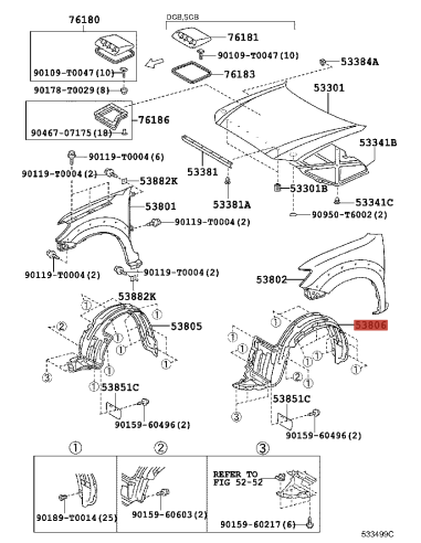 Parafango anteriore sinistro per Toyota Hilux...