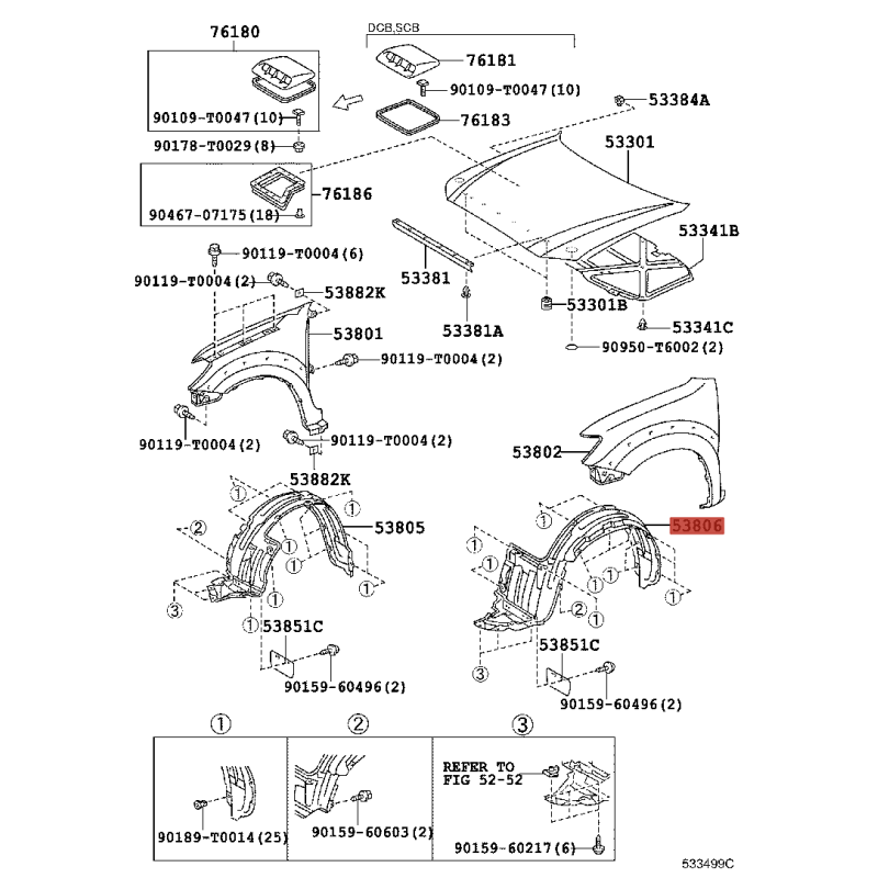 Parafango anteriore sinistro per Toyota Hilux vigo - Originale Toyota Land Cruiser