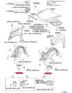 Vordere Kotflügelabdeckung oder -klappe für Toyota Hilux... 2