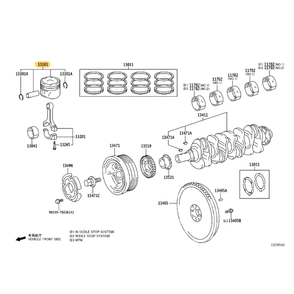 Piston taille standard MARK 2-2GD10, pour...