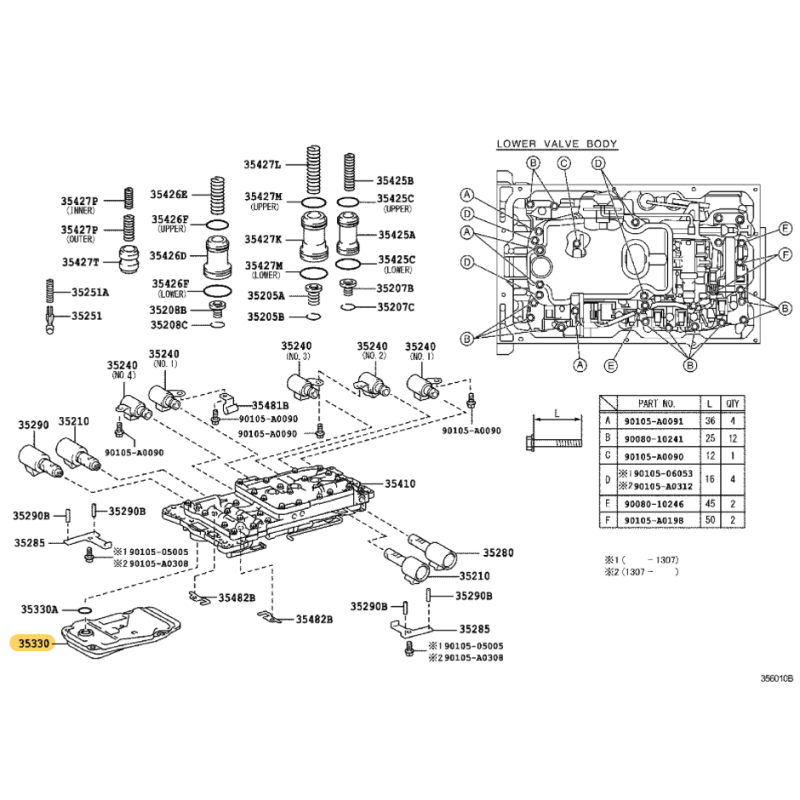 Automatic transmission oil filter For Toyota Tundra SR-5 (2007) - Original Toyota Land Cruiser