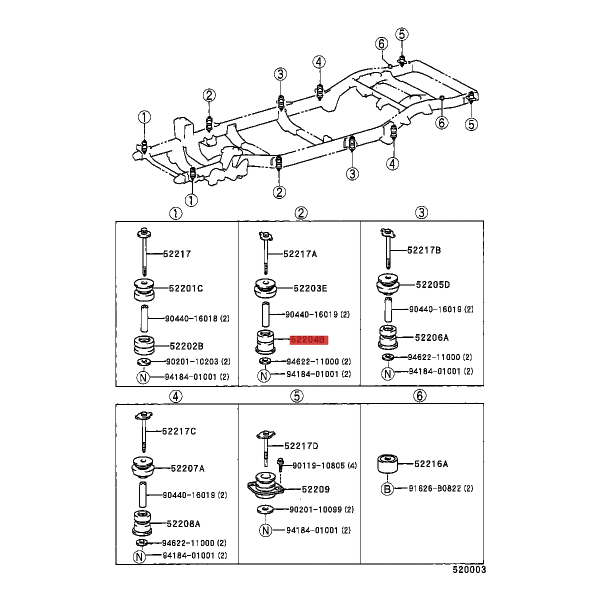 Silentblock carrozzeria n°2 inferiore per...