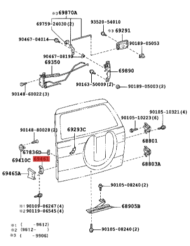 Rear Tailgate Stopper For Toyota Land Cruiser...