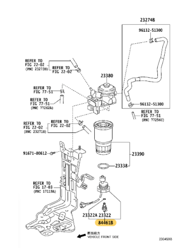 Lower plug sensor for diesel filter holder For...