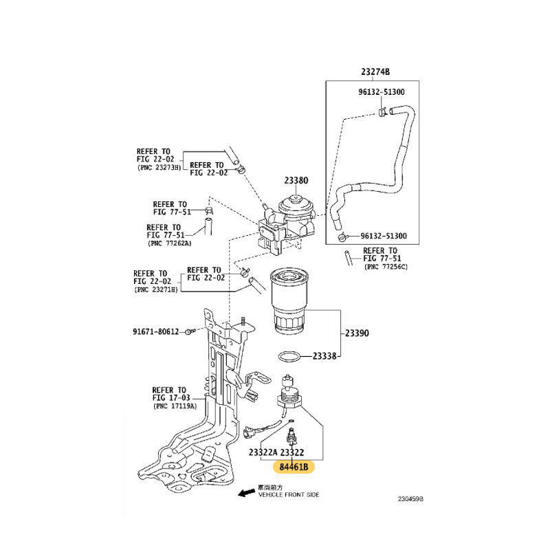Sonde unterer Stopfen Filterhalter Diesel für Toyota Rav-4 (2005 bis 2012) - Original Toyota Land Cruiser