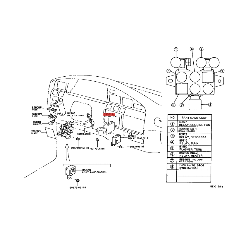 Transmission control relay or central locking, transfer case for Toyota Land Cruiser J8 - Original Toyota Land Cruiser