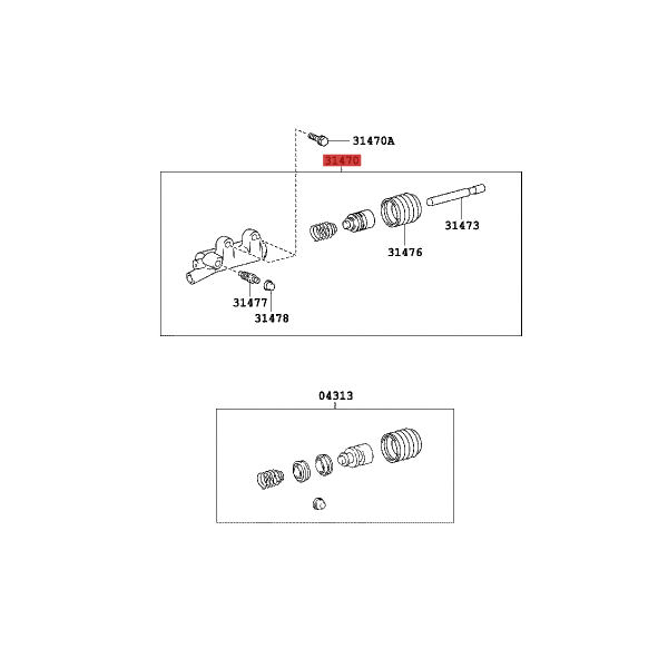 Kupplungsnehmerzylinder für Toyota Hilux Vigo -...