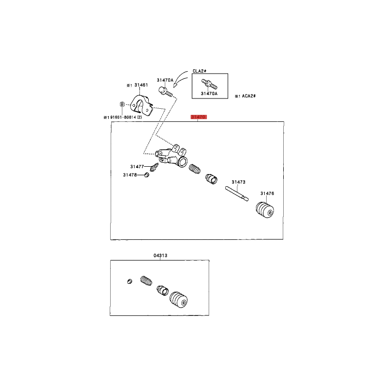 Cilindro receptor de embreagem para Toyota Rav4 - Original Toyota Land Cruiser