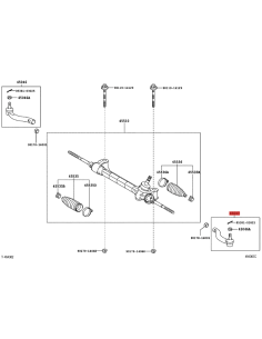 Left Steering Rack End, for Toyota Rav4 (2005 to 2018) -... 2