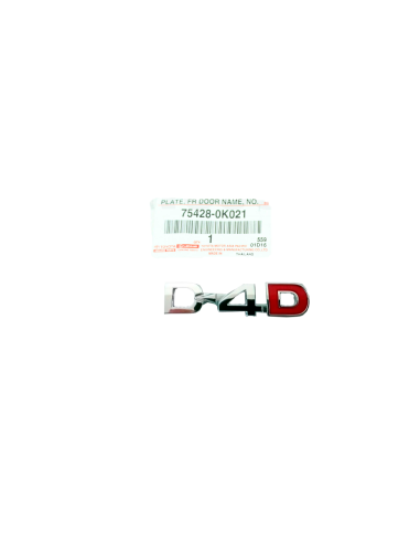 D-4D Emblem, front doors, for Toyota Hilux Vigo...