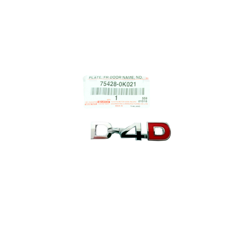 D-4D Emblem, front doors, for Toyota Hilux Vigo - Genuine Toyota Land Cruiser