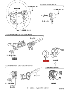 Steering Angle Sensor for Toyota Land Cruiser j20 -... 2