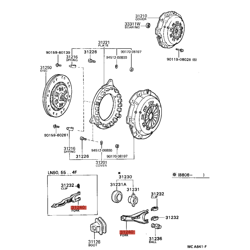 Schaltgabel Getriebe für Toyota Hilux - Original Toyota Land Cruiser