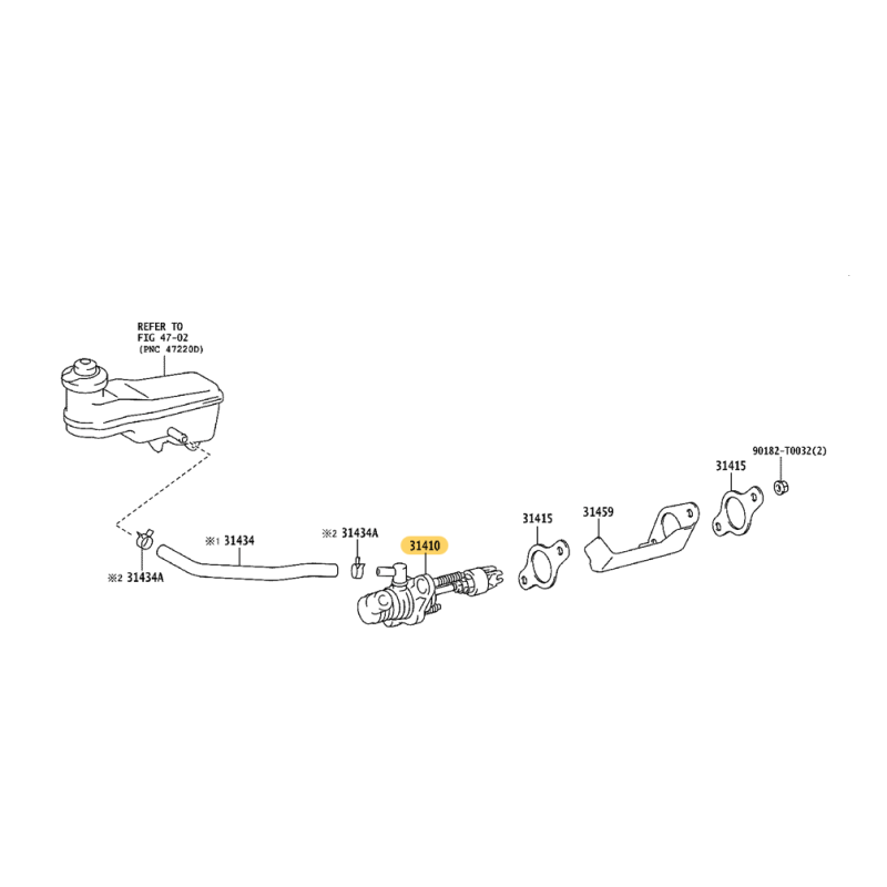 Pompa frizione per Toyota Hilux Revo - Originale Toyota Land Cruiser
