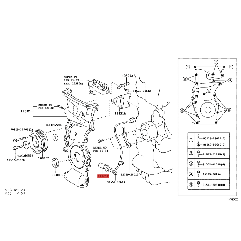Kurbelwellenpositionssensor Für Toyota RAV-4 (Benzin) - Original Toyota Land Cruiser