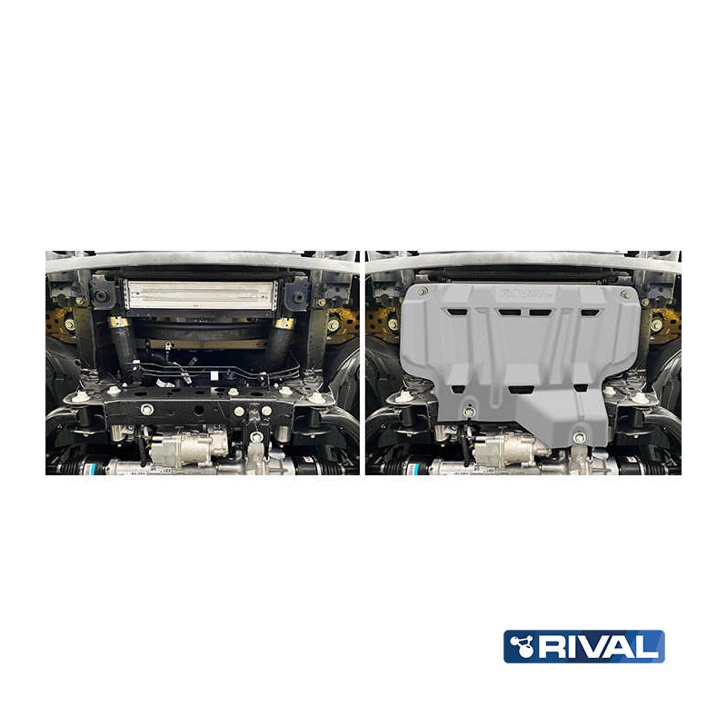 Protección de radiador de 6 mm, fabricado en duraluminio, para Ford Ranger (2022 - ) - Rival
