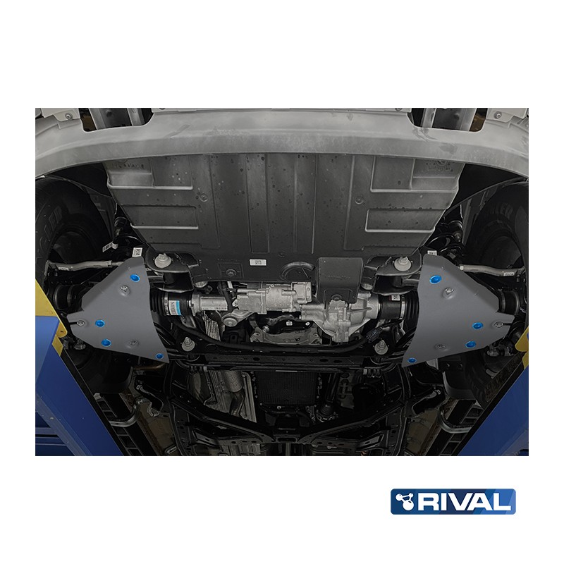 protezioni per trapezi da 6 mm, realizzate in duralluminio, per Ford Ranger 2022 - Att - Rival
