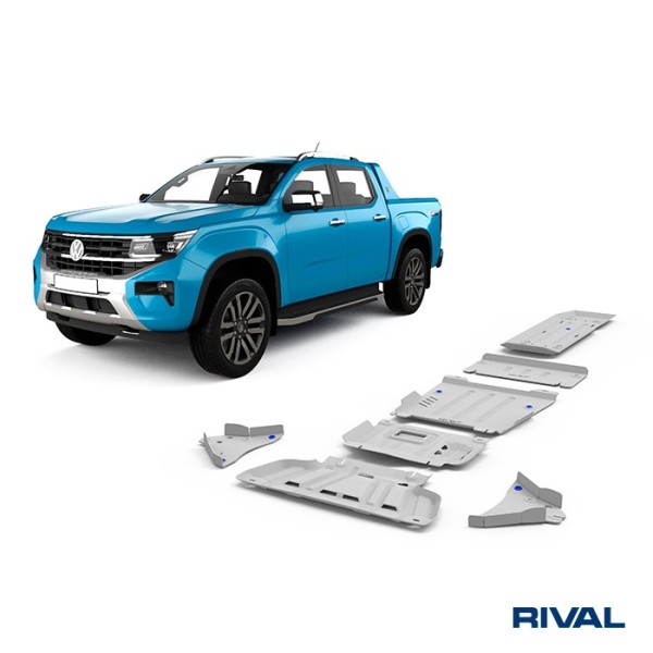Complete kit of 6 duralumin 6mm skid plates...