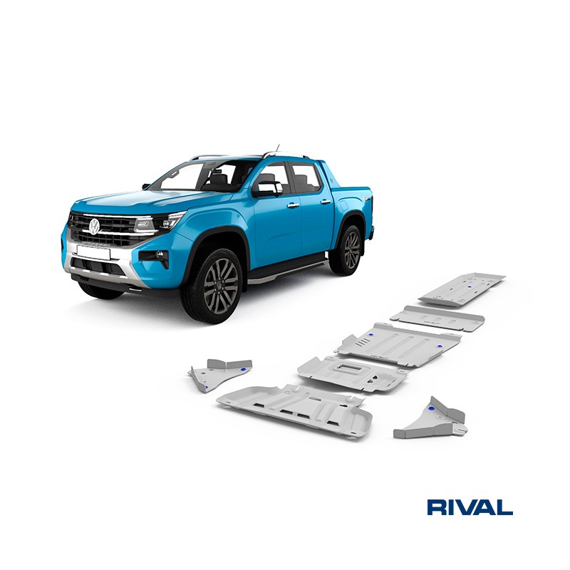 Kit de completo de 6 protecciones de 6 mm, fabricado en duraluminio, para Ford Ranger 2022 - Act - Rival
