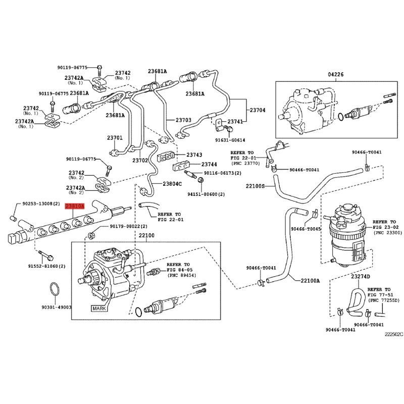 copy of Ausgangsdichtung Einspritzrohr Für Toyota Land Cruiser J9 / 12 / 15 / Toyota Hilux - Original Toyota Land Cruiser