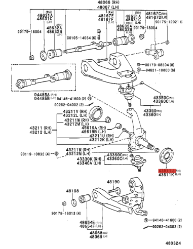 Front outer spindle seal for Toyota...