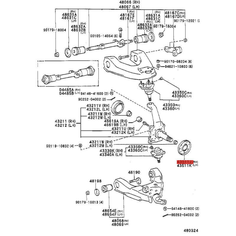 Retentor da manga de eixo dianteira externa para Toyota Hilux/4Runner - Original Toyota Land Cruiser