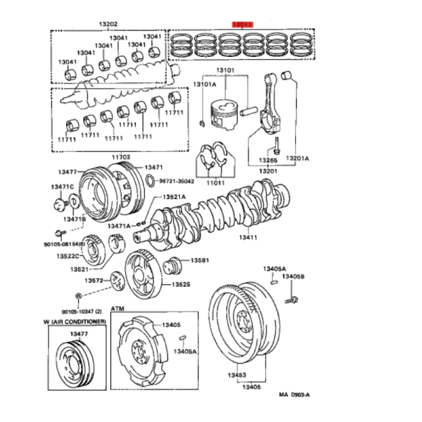 JUEGO DE SEGMENTOS MOTOR HDJ-80