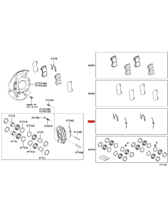copy of Front Brake Pad Guide Kit (4 pieces) for Toyota... 2