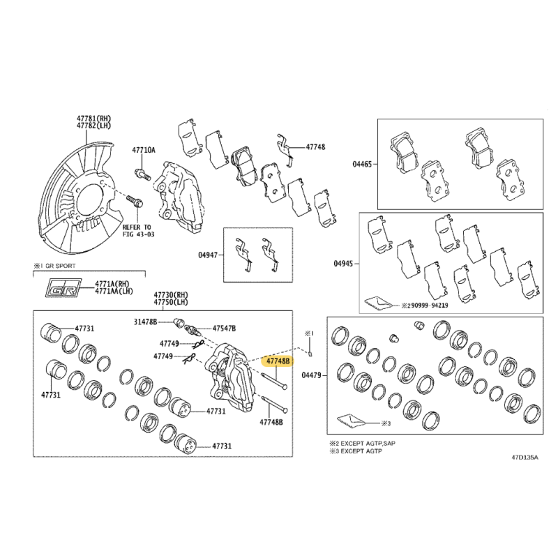 copy of Pino de pinça de freio dianteira Para Toyota Land Cruiser J12 - Original Toyota Land Cruiser