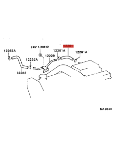 Manguera ventilacion  N-1, para Toyota Land Cruiser J8... 2