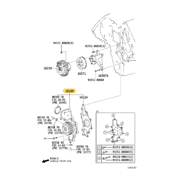 Bomba d'água para Toyota Land Cruiser J20...