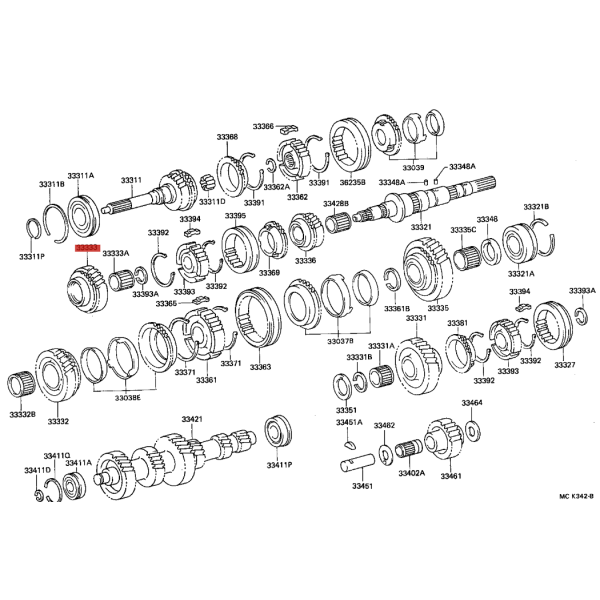 Zahnrad Getriebe Gang-3 Für Toyota Land Cruiser...