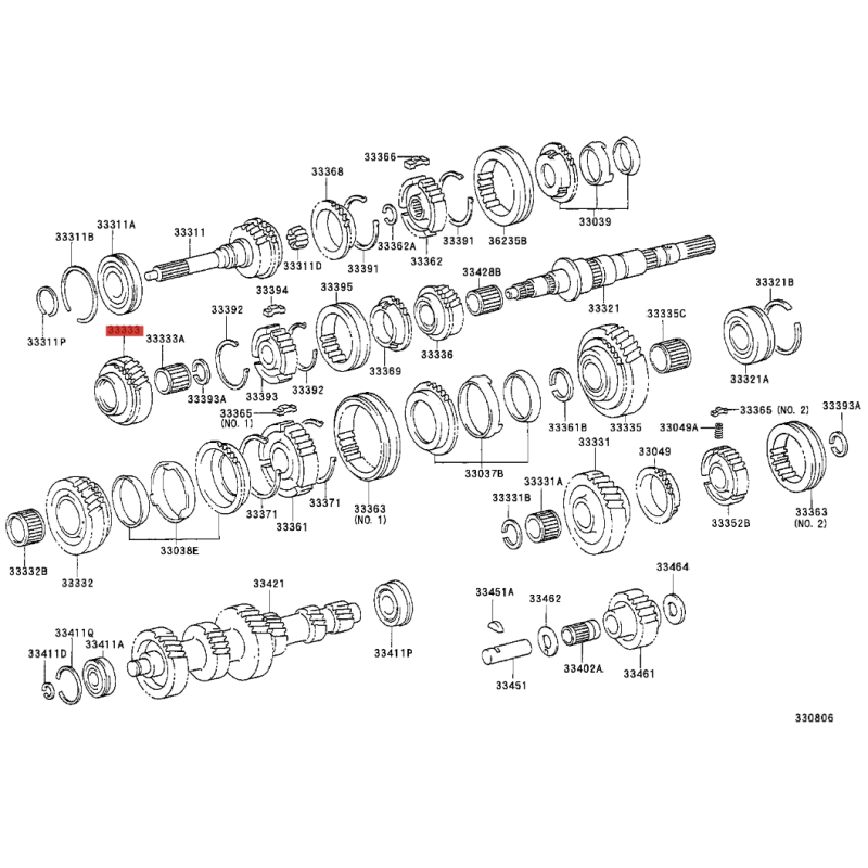 Pinion or Gear third gear transmission for Toyota Land Cruiser J10 - Original Toyota Land Cruiser