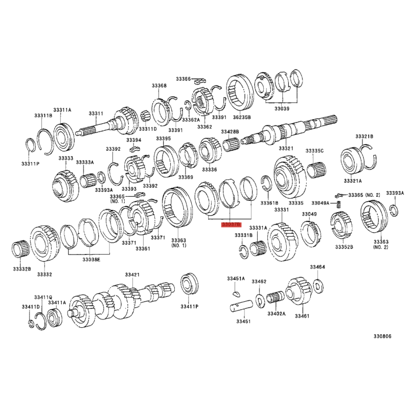 Sincronizador marcha N-1 Para Toyota Land Cruiser J10 (anterior a 2005) - Original Toyota Land Cruiser