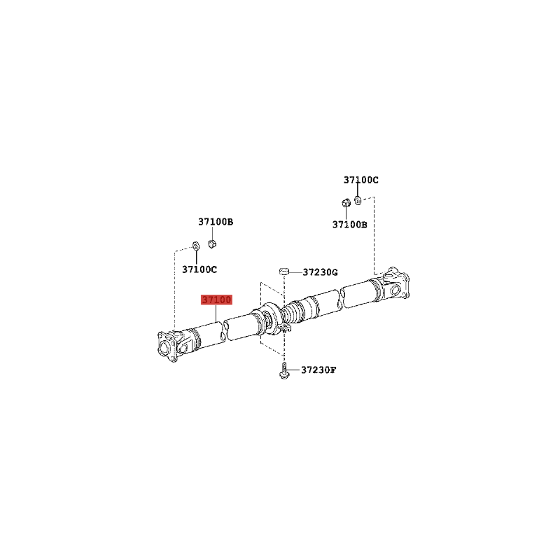 Albero di trasmissione posteriore completo, per Toyota Rav4 (dal 2005 al 2015) - Originale Toyota Land Cruiser