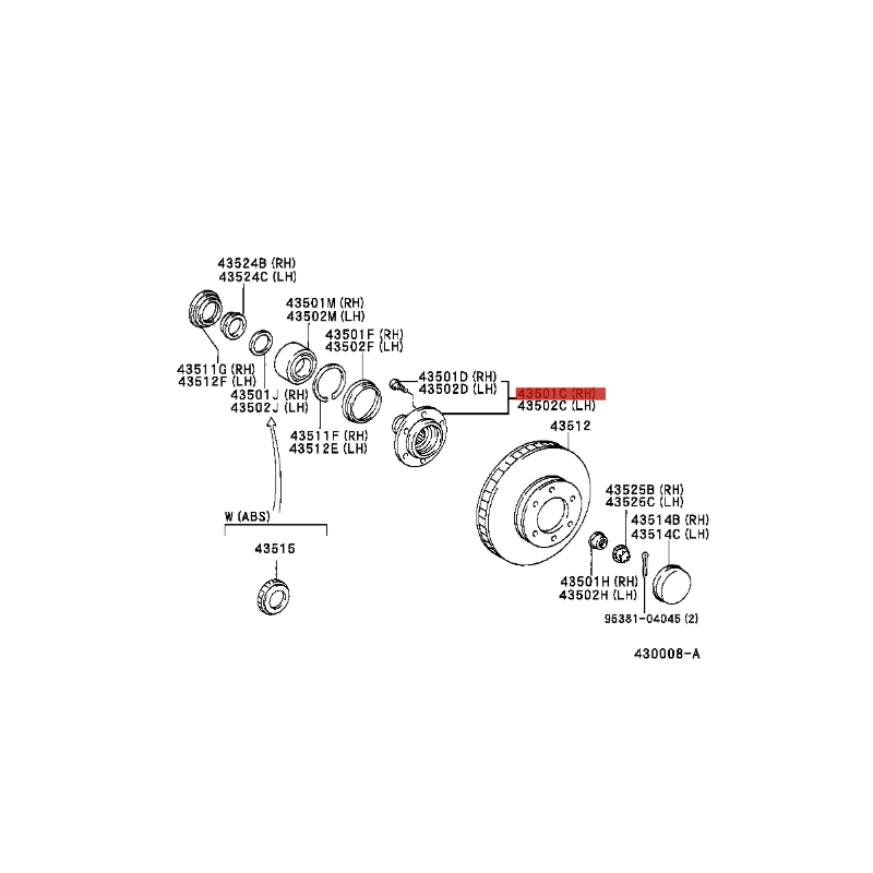 Silentblock anteriore per Toyota Land Cruiser J9 - Originale Toyota Land Cruiser