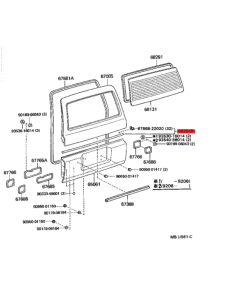 Goma porton trasero superior 2