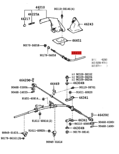 CABLE DE FRENO DE MANO HDJ-80