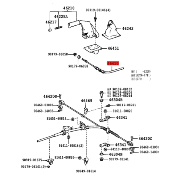 CABLE DE FRENO DE MANO HDJ-80