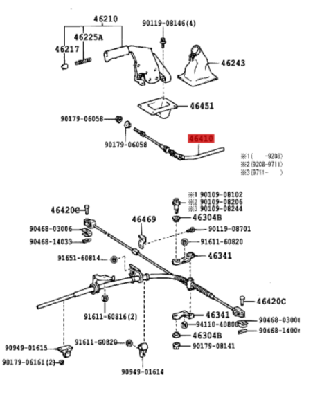 CABLE DE FRENO DE MANO HDJ-80